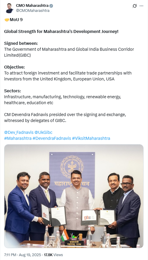 Global Strength for Maharashtra’s Development Journey!