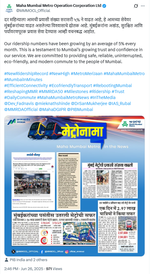 Mumbai Metro Line Network