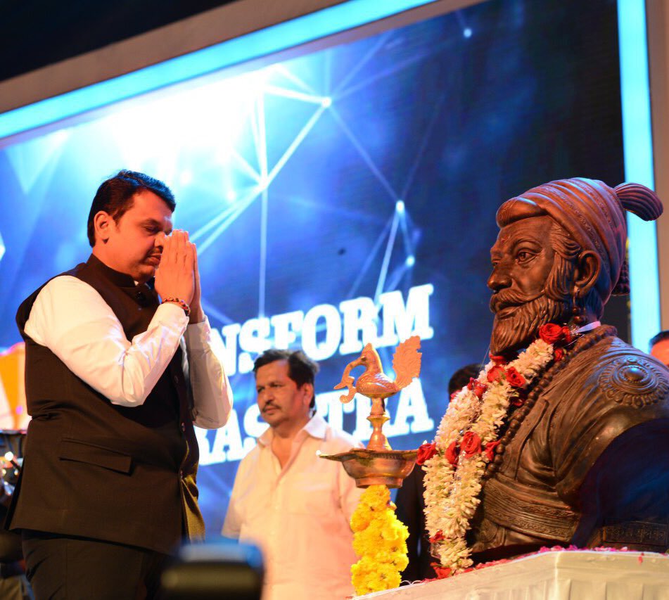 Maratha Arakshan Devendra Fadnavis tribute to Chhatrapati Shivaji Maharaj