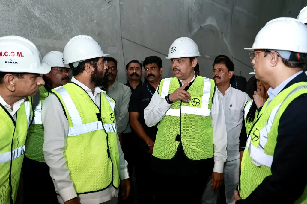 Mumbai Coastal Road Project work inspection by CM Devendra Fadnavis